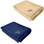 HH8080 Raleigh Recycled Ribbed Flannel Blanket With Embroidered Custom Imprint